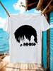 Welcome To NHK Anime Graphic T-shirt - White with Black NHK Logo Print