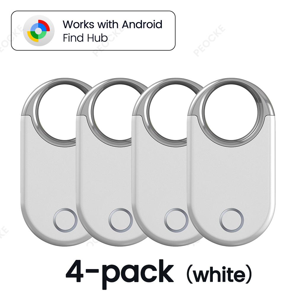 1-4 Pack Smart Location Tag Works With Android Google Find Hub Anti-Lost Bluetooth Locator GPS Tracker Key Finder Pets Bag