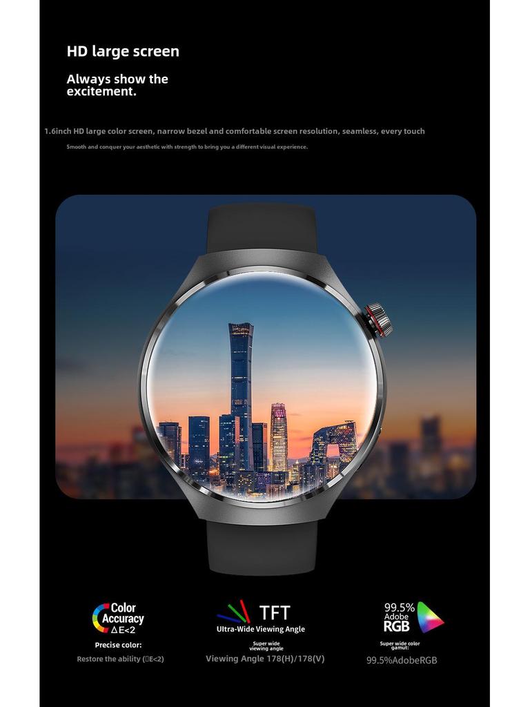 Gt4PRO Waterproof Smartwatch with Bluetooth Calling & Voice Assistant