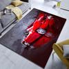 Red Car Inkjet Creative Print Carpet for Living Room Bedroom Bedside Sofa Table Floor Mat  Area Rug Decor Large Size for Gifts