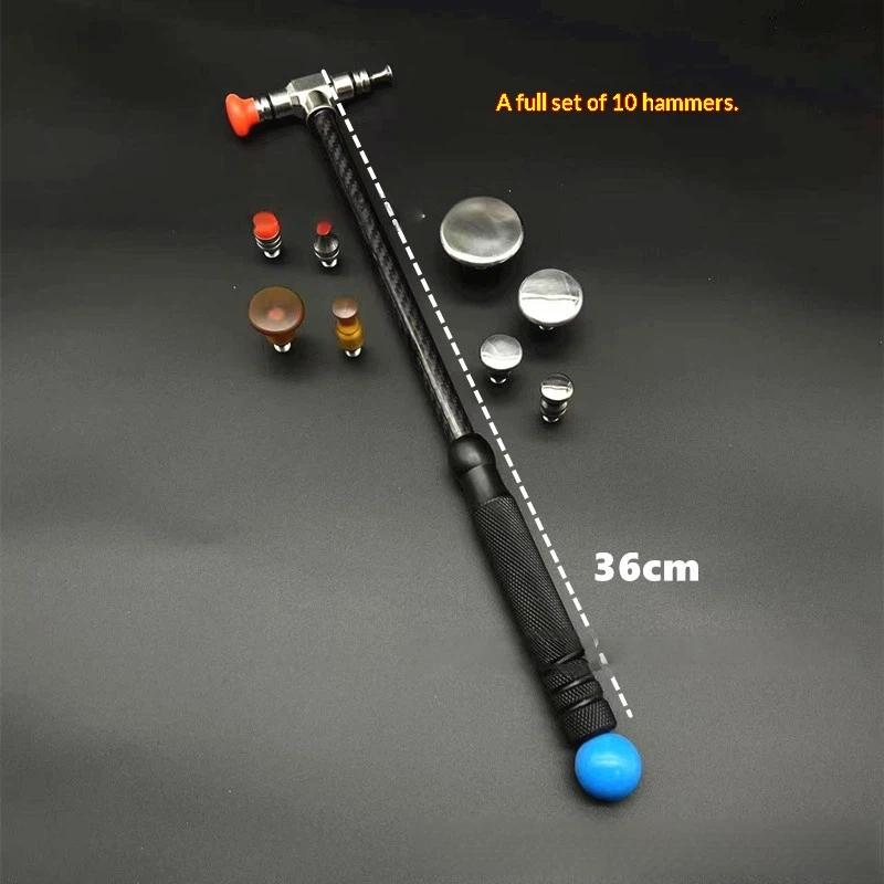 Replaceable Head Car Dent Repair Hammer Percussion Leveling Tool for Traceless Auto Body Dent Removal