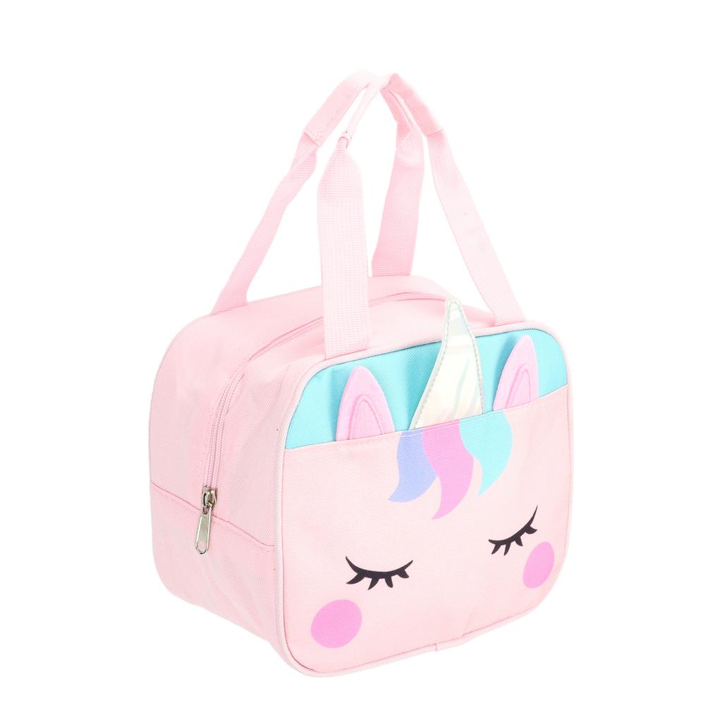 Children S Meal Bag Thick Handle Oxford Fabric Colourfast Cute Portable Kids Lunch Bag for Kids Boys and Girls Unicorn