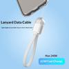 Multifunctional PD 60W Type C Fast Charging Short Cable Portable TPE Material Cord for Home Travel Student Use