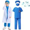 Doctor Role Play Dress Up Kit Doctor Pretend Play Costume with Stethoscope Doctor Coat Kit Halloween Doctor Costumes