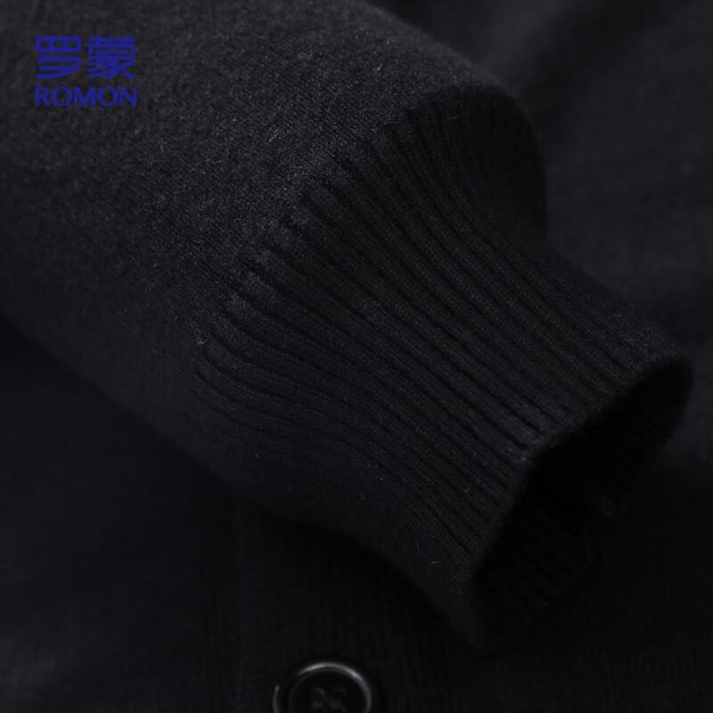 ROMON Men's V-Neck Knit Cardigan Sweater