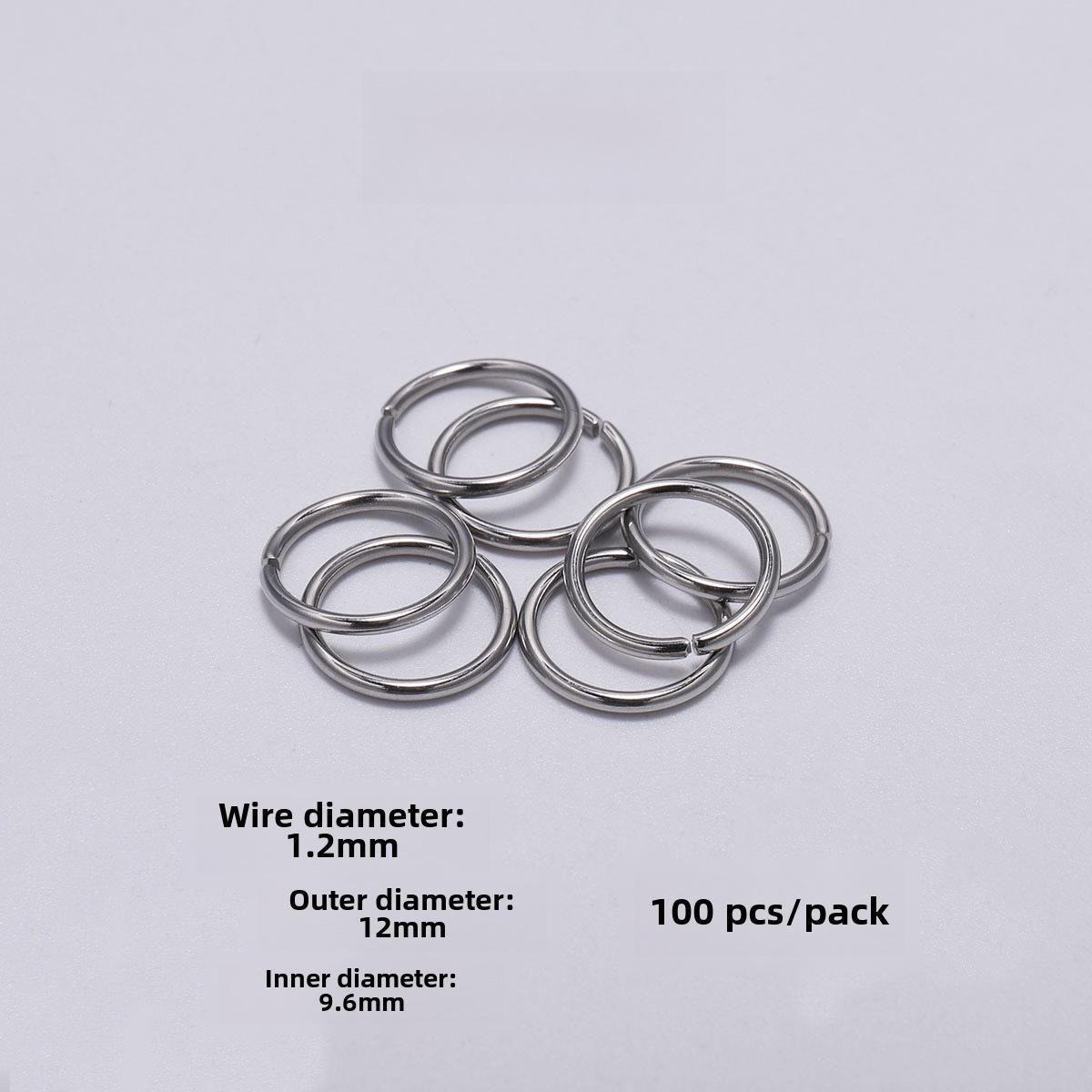 

Плоское одинарное соединительное кольцо из нержавеющей стали для ювелирных аксессуаров своими руками 1.2*12mm, 100pcs/pack