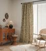 Imanqi Yun Jacquard Floral & Bird Pattern Semi-Blackout Curtains for Bay Windows & Kitchens