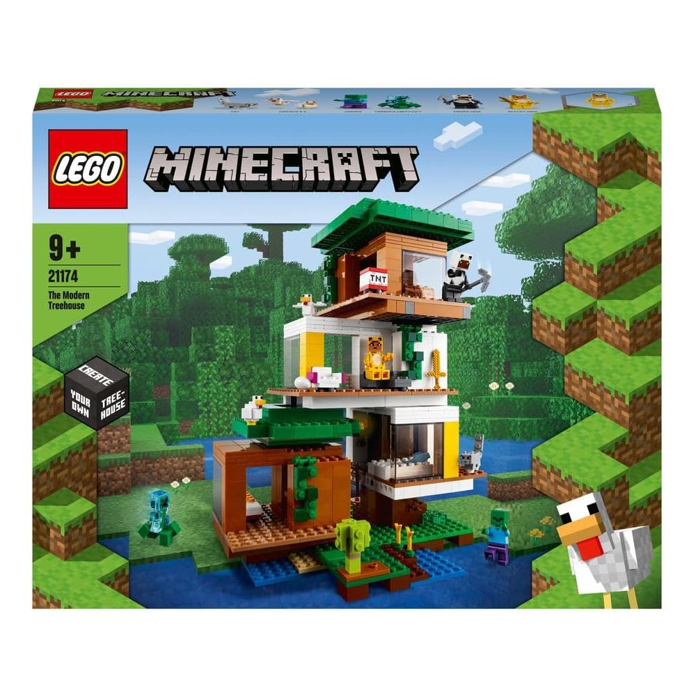 LEGO Minecraft Treehouse 21174 Building Blocks Toy for Kids Age 9 and Up
