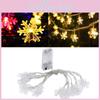 Snowflake Led Lights Battery Xmas Fairy String Light Wedding Party Decor Garden