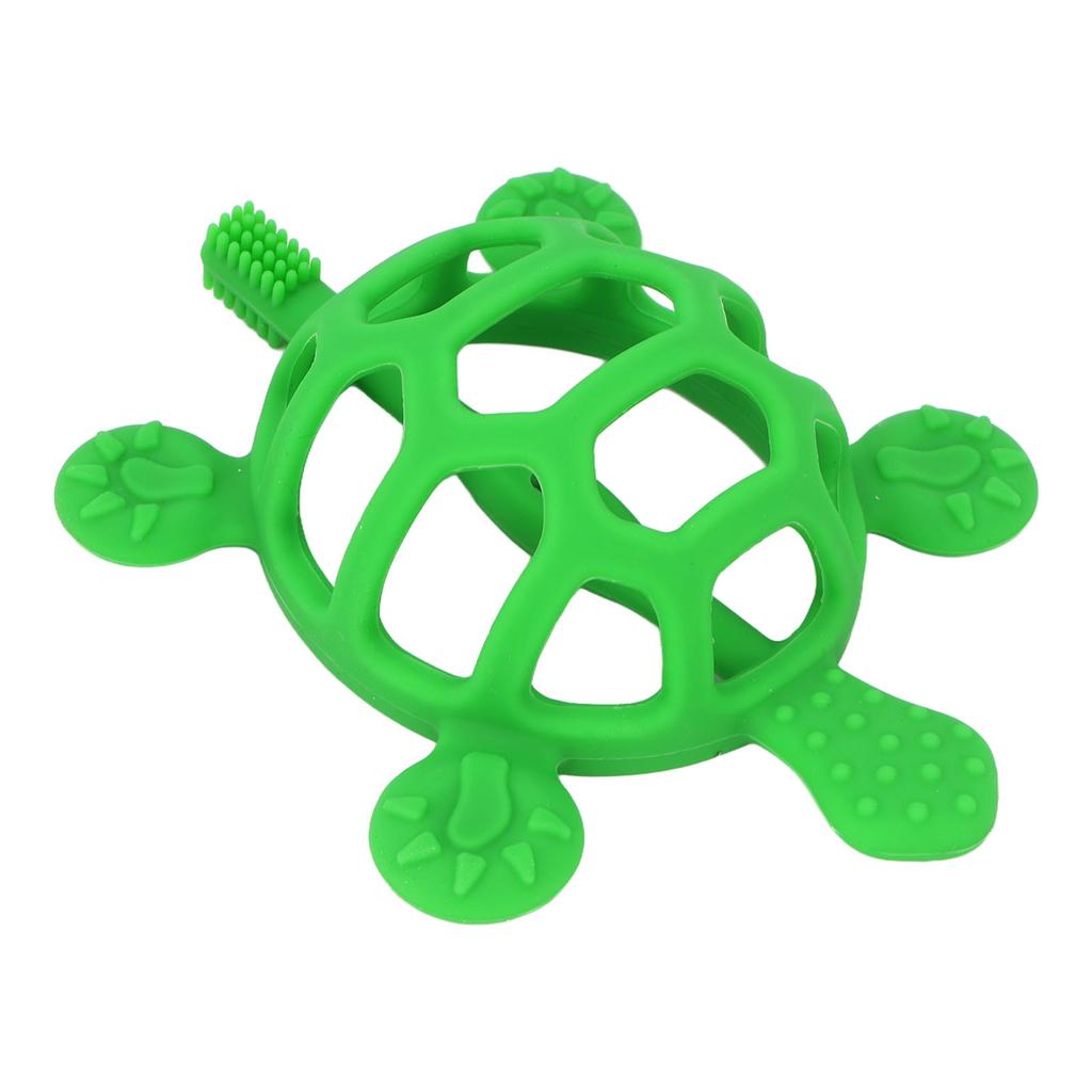 Baby Teething Toy Food Grade Silicone Anti Lost Buckle Teething Bracelet Tortoise Shape Hand Teether Toy