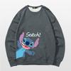 Stitch Crew Neck Sweater Men's and Women's Trendy Brand Autumn Animation Cute Couple Loose Shoulder Clothes
