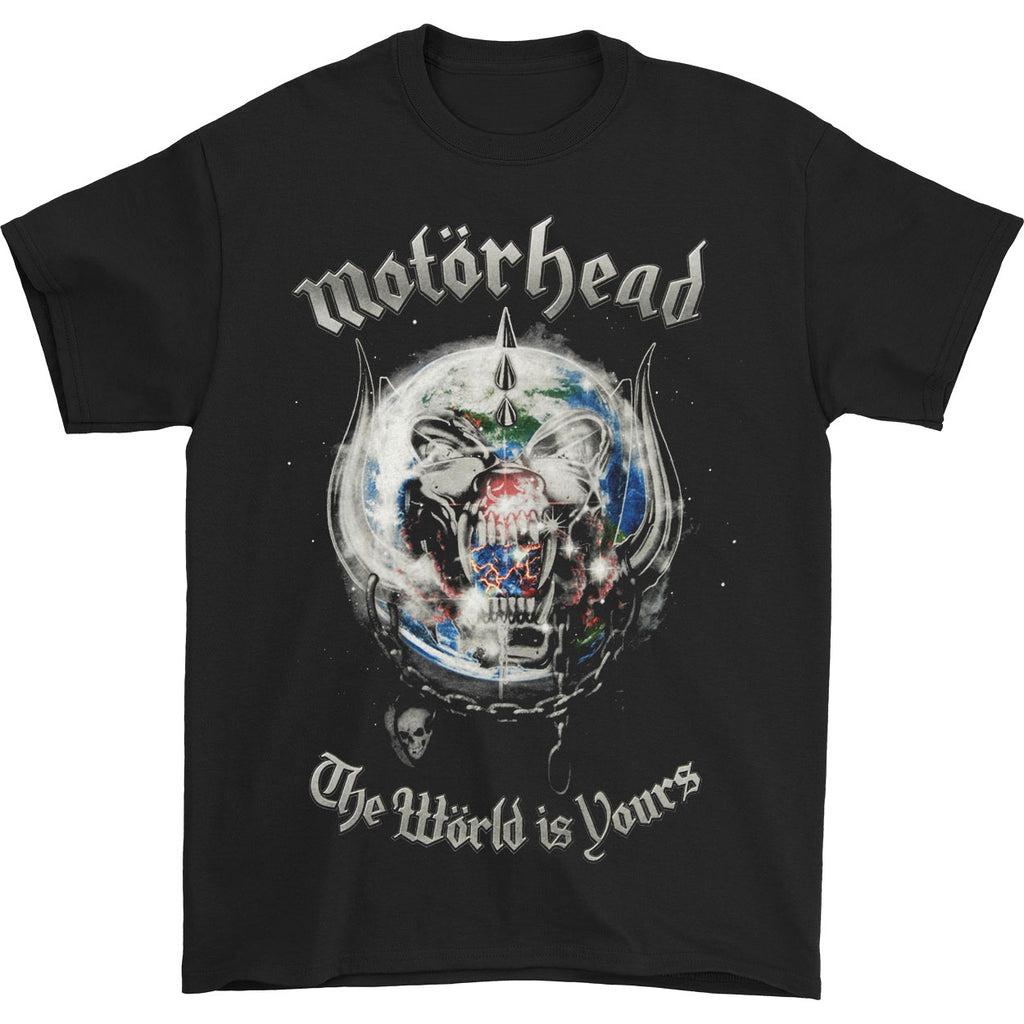 

Motorhead The World Is Your Album Band Graphic Print Summer, Autumn, Winter Men s and Women s Short Sleeved T-shirt Casual 4XL