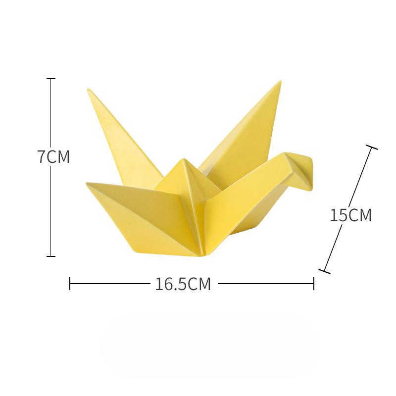 Creative Ceramic Craftsmanship Thousand Paper Crane Folding Home Furnishings Entrances Living Rooms Desktop Decoration Ornaments
