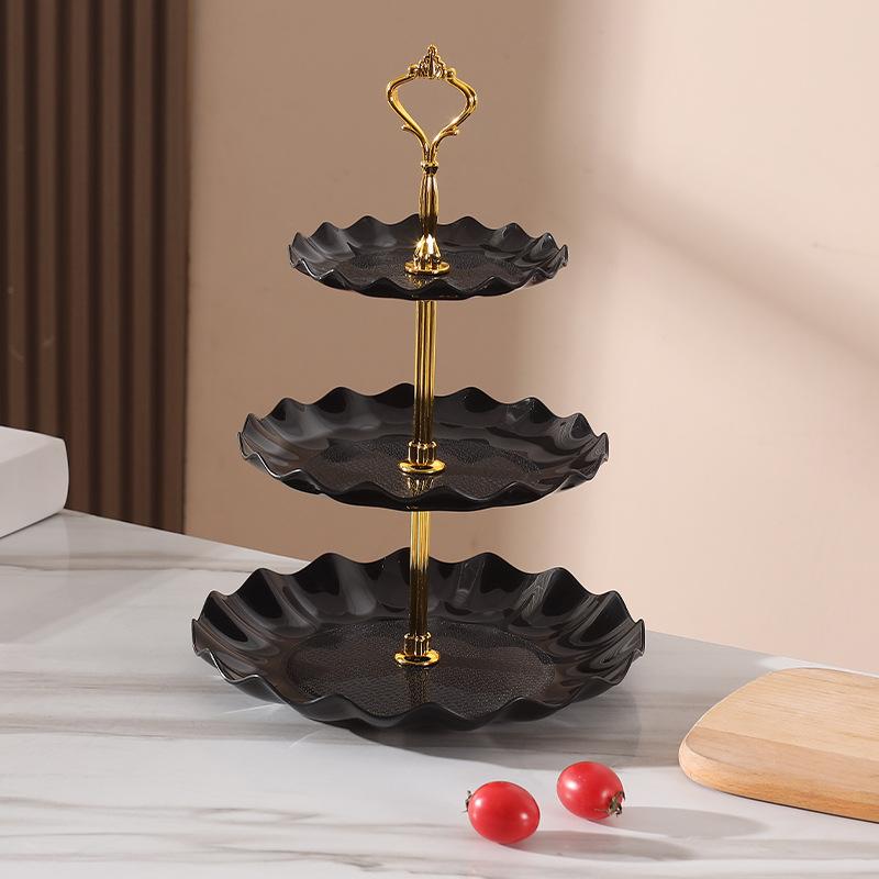 3 Tier Cupcake Stand Holder, Plastic Cup Cake Stand Towel With Tiered Serving Tray For Cupcakes, Donuts, Fruits And More