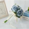Silk Flowers Bridal Bouquet Artificial Roses Artificial Silk Flower Bouquets  Women Girls