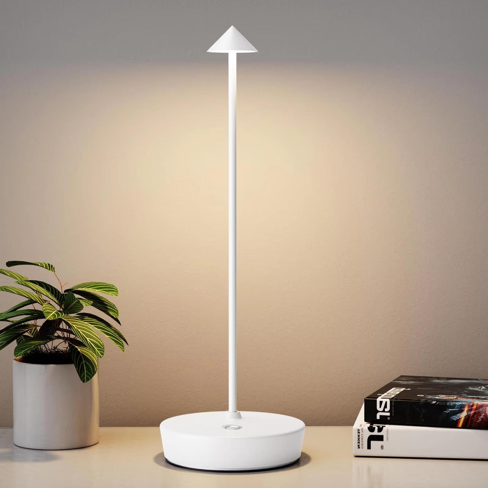 

Перезаряжаемая настольная светодиодная лампа Креативная обеденная сенсорная ночная настольная лампа для ресторана, отеля, бара 3 цветовые температуры, плавная регулировка яркости