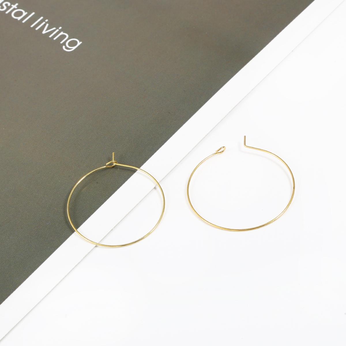 

50 шт. серьги-кольца круглые подвески 20-35 мм для бисера серьги ювелирные изделия серьги «сделай сам» 35mm 50pcs