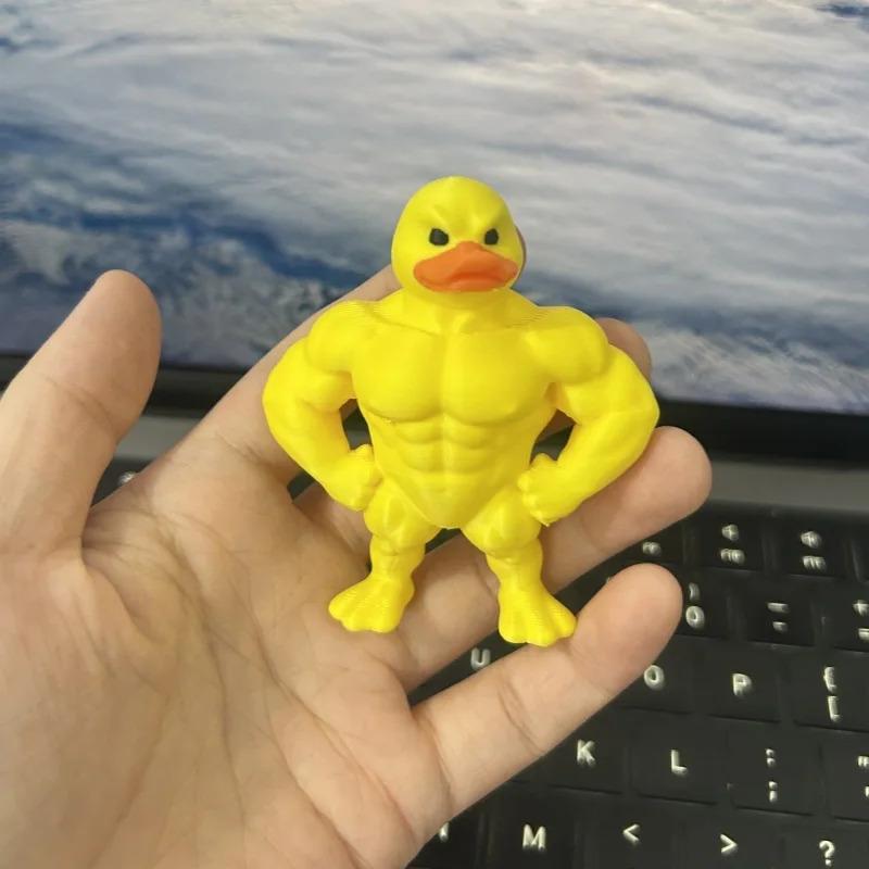 Cartoon Creative Funny Muscle Duck Figurine - Interesting Muscle Duck Table Decoration, Office Living Room Entrance Decoration