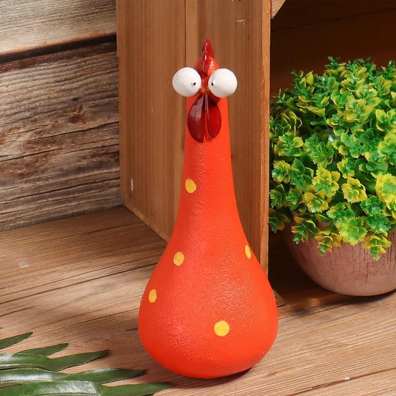 Big-eyed Rooster Sculpture Ornament, Decorative Ornament for Home Life, Suitable for Decorating Bedrooms, Living Rooms, Studies