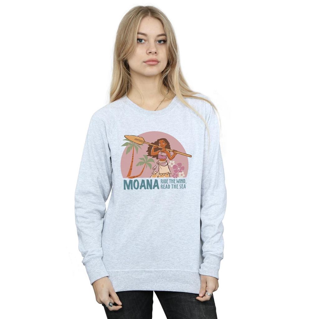 Disney Womens/Ladies Moana Read The Sea Sweatshirt