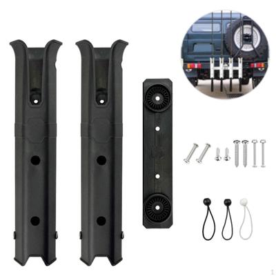 2 Tube Fishing Rod Holder Bracket Adjustable Portable Sturdy Rack for