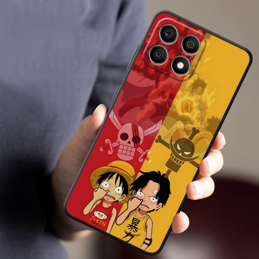 One Piece Luffy Brother Case for Honor 200 400 Lite 8X Magic5Lite X8 70 X7 90 X5b X6 X9a Black Soft Phone Cover