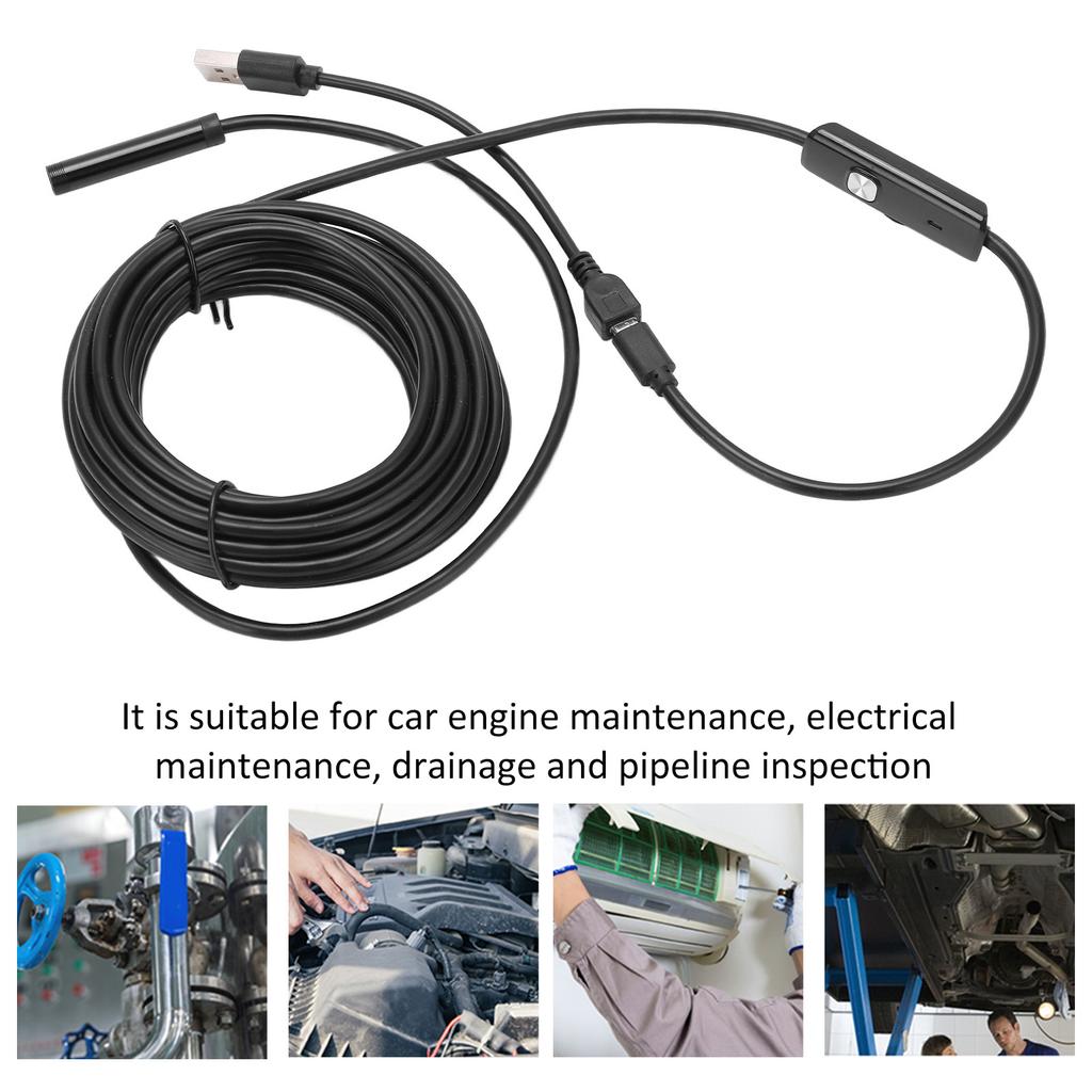 AN97‑8 8mm Mobile Phone Endoscope 6LED Waterproof Facility Inspection Endoscope for Electrical Maintenance