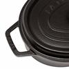 Staub Pico Cocotte Oval, 27cm, Black (1102725) - A Stylish Enamel Pot with Handles. Perfect for Cooking with Other Items.