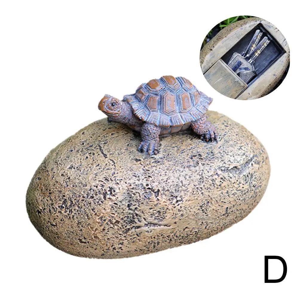 Outdoor Garden Key Safe Box Discreet Key Storage Rock Safety Ornament Stone Artificial Stone Hide Keys In Resin J7F8
