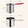 Stainless Steel Mini Fryer Pot Deep Pan Olecranon Type Diversion Port Pot Frying Pans Multifunctional Kitchen Fries Cooking Tool