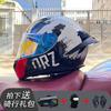 ECE/GB Certified Full Face Motorcycle Helmet With Bluetooth Intercom Men Women Use Large Rear Wing Stylish Design