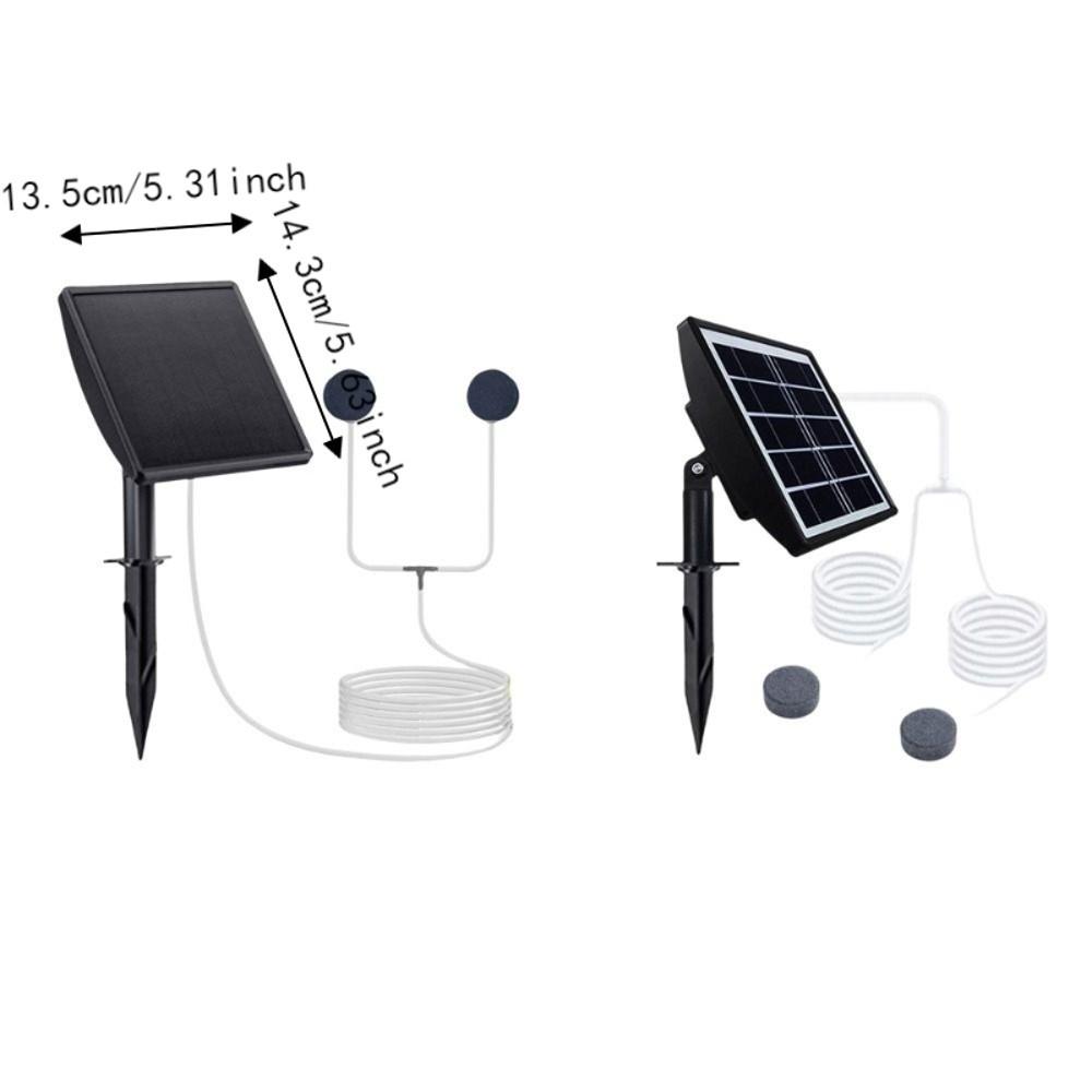 Low Noise Solar Oxygen Pump Durable Aquarium Air Pump Fish Tank Aerator Courtyard