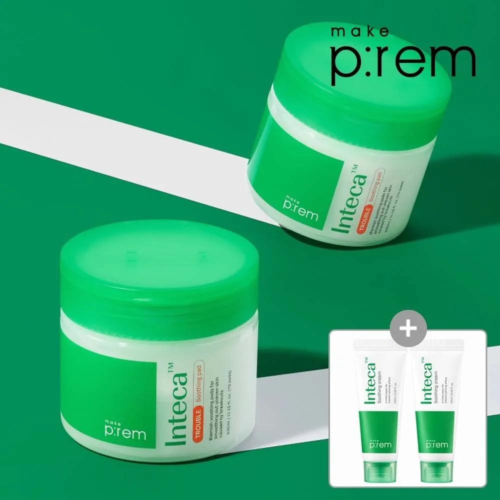 Make P:REM Inteca Trouble Soothing Pads 70 Sheets x 2