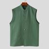 INCERUN Menn Ermeløse topper Sommer Buttons Up Casual Tanks Vest