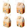 DIY Christmas Advent Calendar Box 24 Sets Xmas House Kraft Paper  Bag for Kids Adult Countdown To Christmas Gift Package