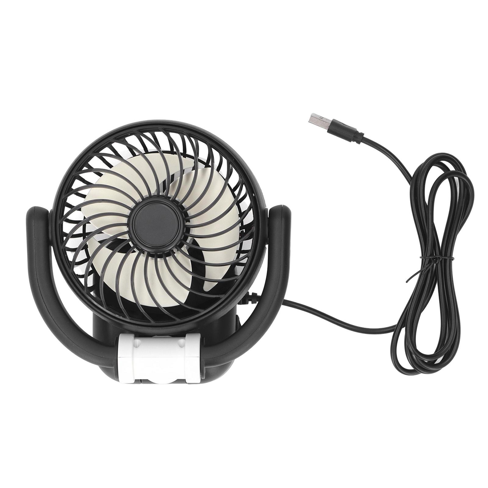 

USB Car Fan Single Head Foldable 360 Degree Rotatable 2 Speed Car Dashboard Fan DC5V