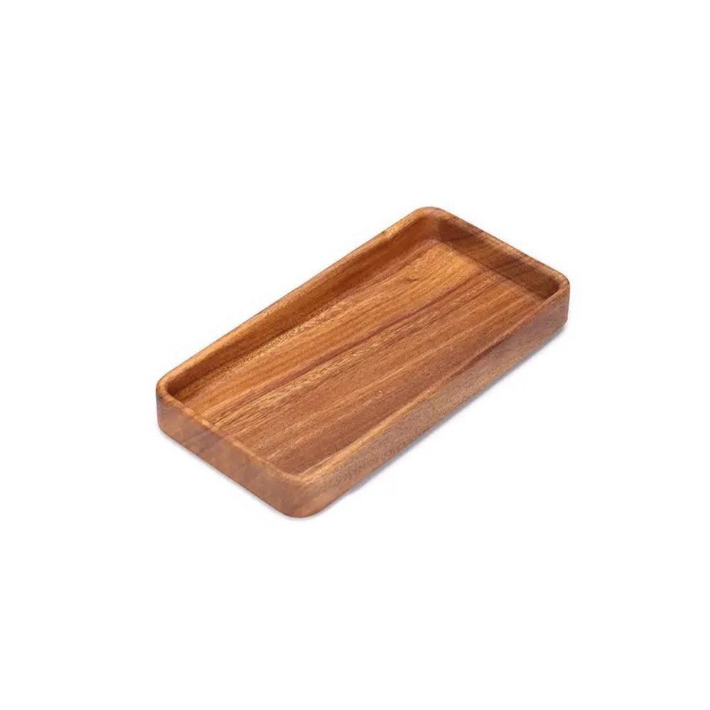 Natural Wooden Fruit Tray Japanese Style Dried Fruits Plates Stackable Tray  Restaurant