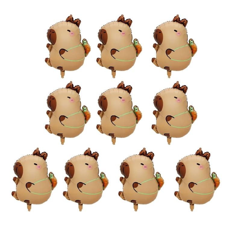 Set Of 10 Portable Capybara Balloons Festival Decoration For Festival Occasion And Happy Gatherings Easy To Use