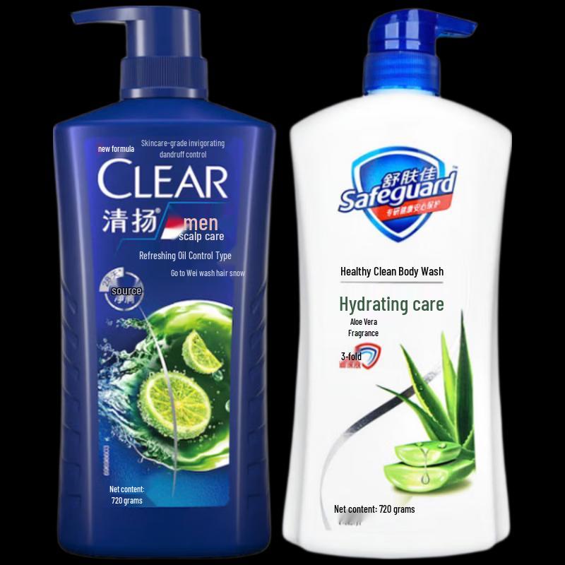 Набор: Шампунь Clear Men против перхоти и Гель для душа Safeguard