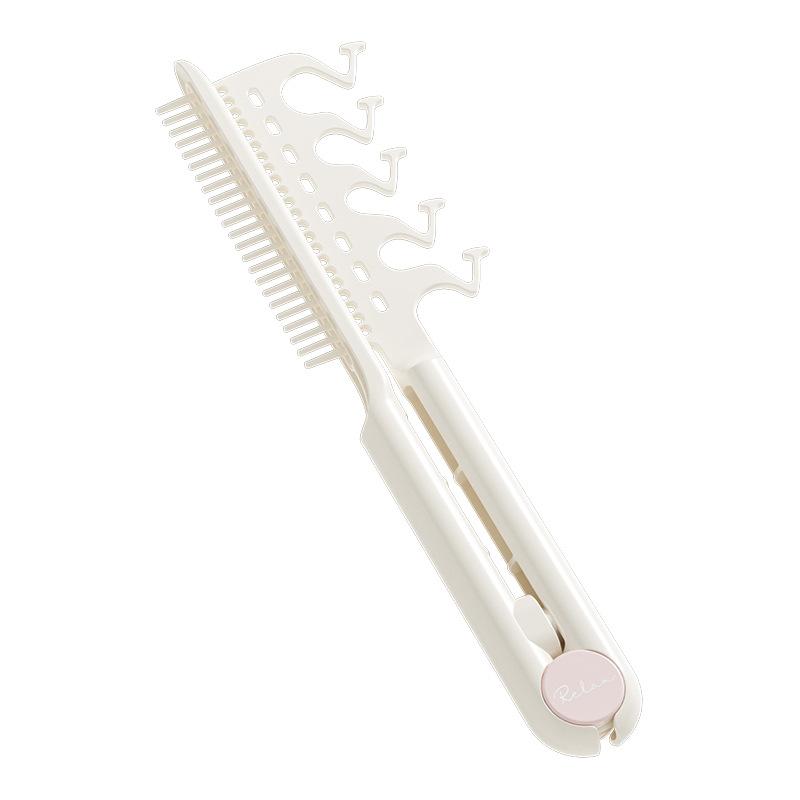 1Pc 2-in-1 V-shaped comb for root volume and hairline styling.