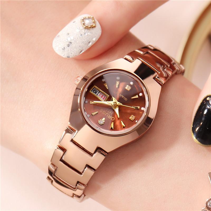 Watch Men'S Luminous Watch Tungsten Steel Waterproof Fashion Student, Couple Watch Men'S Calendar Quartz Watch