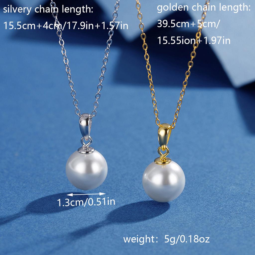 Elegante künstliche Perlenanhänger-Halskette, geeignet für einfachen und modischen Damenschmuck, ist ein ideales Geschenk-Accessoire, geeignet für den täglichen Gebrauch