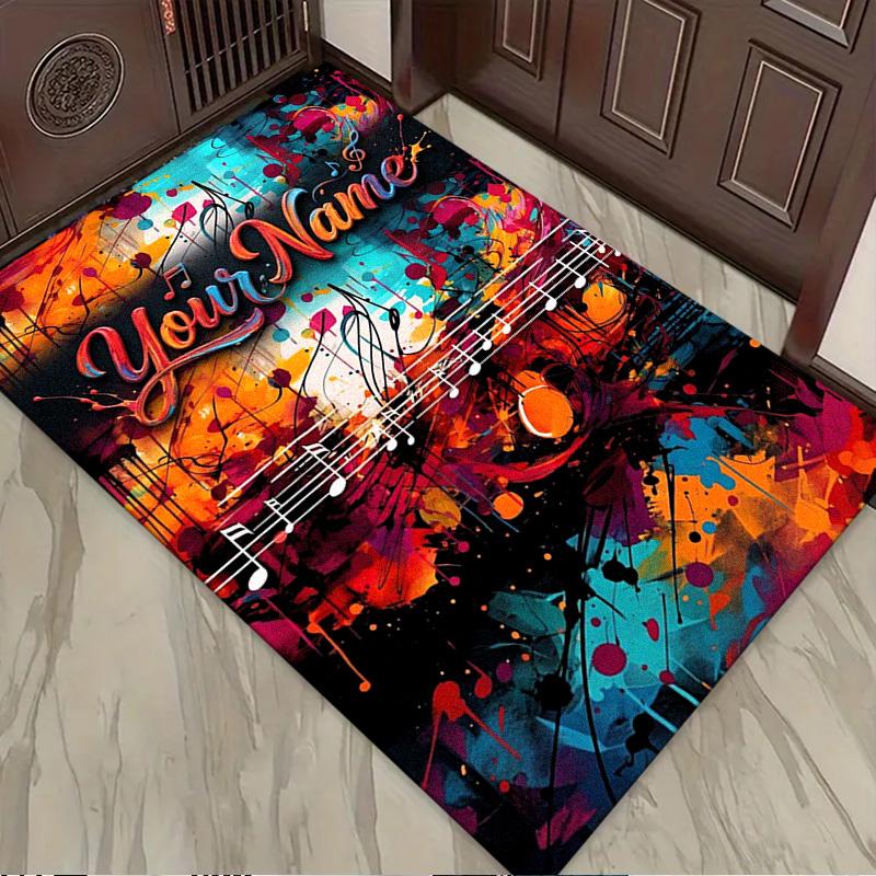 Name Custom Music Carpet Rug for Living Room Bedroom Home Sofa Decoration,Kids Play Non-slip Floor Mat