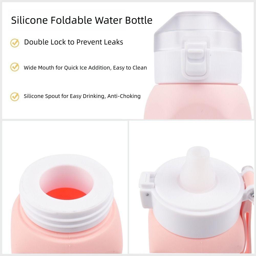 350-650ML Outdoor Sports Water Bottle Large-capacity Foldable Drinking Cup  Hiking