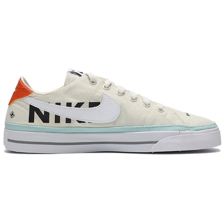 Nike Court Legacy Canvas Double Hook Patchwork Sports Casual Non-Slip Shock Absorbing Breathable Lightweight Low-Top Skate Shoes DJ5207-113