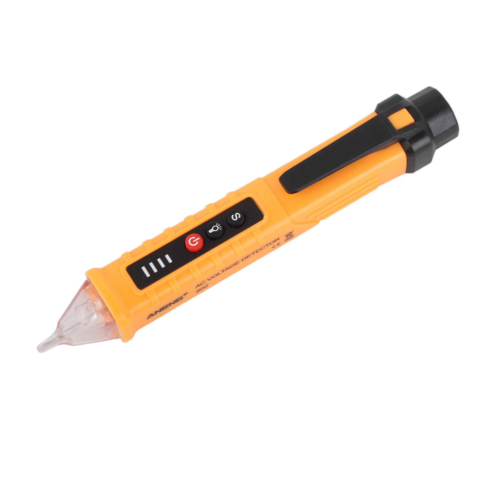 

AC Voltage Detector Current Tester Household Induction Pen Electrician Intelligent Test Sound Light Alarm Yellow