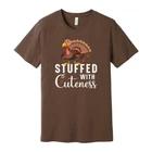 Thanksgiving Unisex Turkey Graphic T Shirt With Stuffed With Cuteness Design Ele XL