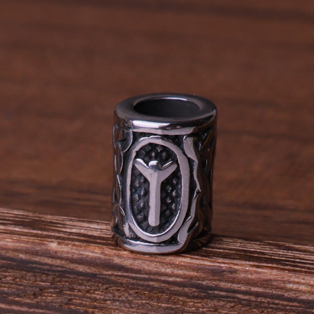 Nordic Viking Rune Titanium Steel Retro Beads