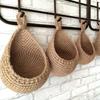 Kitchen Woven Basket Hanging Storage Baskets Cotton Rope