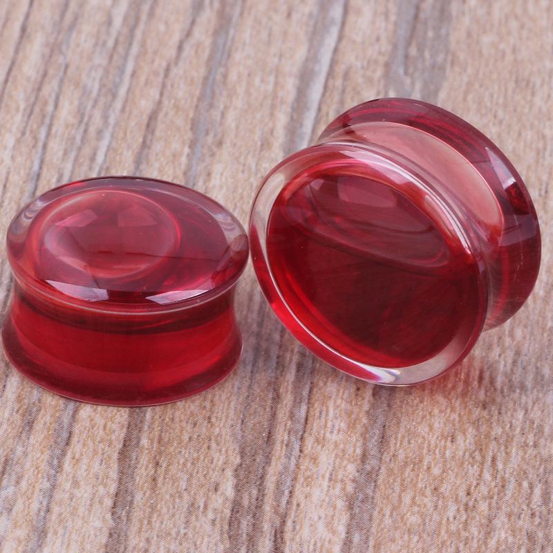 Highlighted Genuine Bone Bar Acrylic Ear Expander Earrings